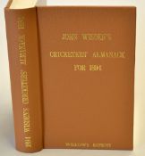 1894 Wisden Cricketers' Almanack - Willows soft back reprint publ'd 1992 in brown gilt cloth