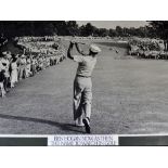 Ben Hogan famous photograph print - No.1 iron shot to the 18th green in the final round of the