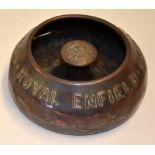 Royal Enfield - scarce Royal Enfield copper /brass ashtray embossed ROYAL ENFIELD Bicycle and
