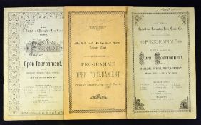 3x rare Sheffield and Hallamshire Lawn Tennis Club Open Tennis Tournament Programmes from 1888 to