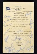 1947 England Cricket tour to West Indies signed menu - from the outward journey on S.S Tetala