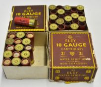 16x Eley 10g x 2 5/8" No.4 paper case cartridges and a further 22x Eley 10g empty paper cases in the