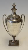 1930 Eugene silver golf trophy - by Goldsmith and Silversmiths Co., London hallmarked 1935 and