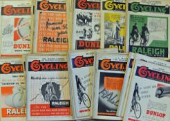 Collection of 1936 "Cycling" magazines to incl good run from Vol. XCI and XCII from January 8th