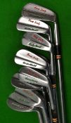 9x Fred Daly John Letters Master model stainless irons with True temper shafts nos 2-9, plus SI -