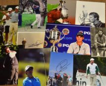 25x signed colour golf press photographs to incl major and tour winners Adam Scott, Stewart Cink,