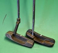 2x virtually unused Ping bronze putters to include an offset Pal and a Ballnamic B69 model