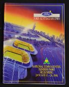 1988 Australian Open Tennis Championship programme - played at National Tennis Centre, Flinders