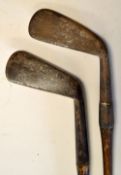 R Forgan & Son smf general iron (shortened) c/w W Park shaft stamp and a smf mid iron with an