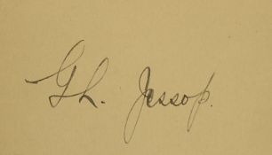 Gilbert L Jessop (England and Gloucester) cricket signature c. 1900's - good large ink signature