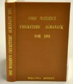1881 Wisden Cricketers' Almanack - Willows soft back reprint publ'd 1985 in brown gilt cloth