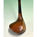 Exquisitely shaped, sharp dropped pointed toe baffie stamped WH Davies Prenton in light stained