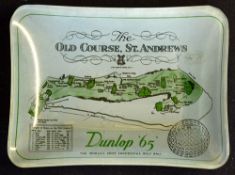 Scarce Dunlop 65 Advertising frosted glass trinket dish c.1930/40's - decorated with The Old