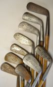 10x assorted irons to Spalding Peak-Hi model stamped John Painwick, James Gourlay Carnoustie wide