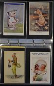 112 x Lawn Tennis glamour and children themed postcards and ephemera from 1900 -1930's - large