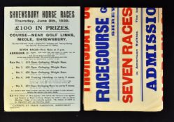 1939 Shrewsbury Horse Races. Large Poster - held on Thursday 8th June 1939 - impressive large