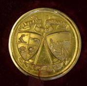 1910 Lytham St Anne's Golf Club Gold Medal - engraved on the back "Spring Meeting 1910 - Clifton