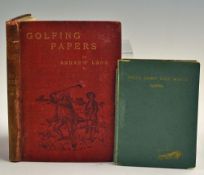 Lang, Andrew & Others - 'A Batch of Golfing Papers' - 1st ed 1892 with original red and gilt