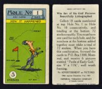 Scarce 1925 Imperial Tobacco Company of Canada Golf Cigarette Cards - "Smokers Golf Game" cards -