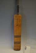 W. Hammond signed cricket bat - Nicolls Hammomd signature cricket bat signed on the back to Simon