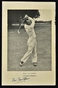 Max Faulkner signed golfing picture - titled Max Faulkner 1951 Open Champion - ex bound volume