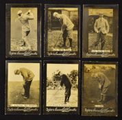6x Ogden's Guinea Gold real photograph of golf cards to include W Auchterlonie Open Champion,2x