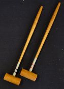 Croquet - Pair of table croquet mallets