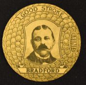 J. Baines Bradford bramble golf ball trade card - titled "Bradford-Good Stroke" (G)