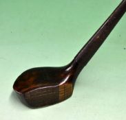 An extremely rare and unlisted G Brews 'Heelless' scare neck driver with full brass sole plate and