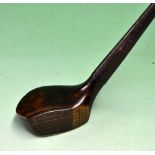 An extremely rare and unlisted G Brews 'Heelless' scare neck driver with full brass sole plate and