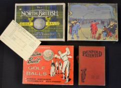 4x interesting golf ball boxes to include The North British Rubber Company box for 12 complete