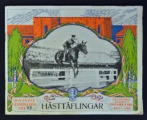 1912 Stockholm Olympic Games Show Jumping programme - Olympiska Spelen Stockholm Hasttaflingar -