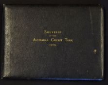 1909 cricket book titled "Souvenir of The Australian Tour 1909" edited by A.O Jones England