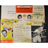 Henry Cooper - collection of signed boxing programmes and tickets to incl 1962 Henry Cooper v Joe
