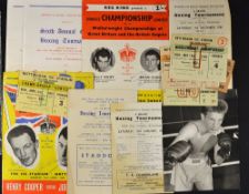 Henry Cooper - collection of signed boxing programmes and tickets to incl 1962 Henry Cooper v Joe