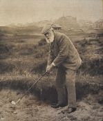 Tom Morris signed golf photograph by James Patrick St Andrews - signed in pen and dated 1903 (some