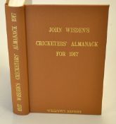 1917 Wisden Cricketers' Almanack - Willows soft back reprint publ'd 1997 in brown gilt cloth