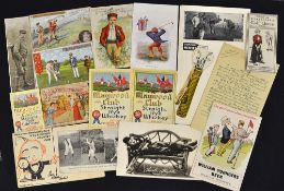 Selection of various advertising golfing related cards, labels and ephemera from the early 1900's