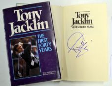 Jacklin, Tony signed "Tony Jacklin-The First 40 Years" 1st edition 1985 complete with the original