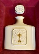 1993 Ryder Cup and Belfry commemorative bone china embossed whisky decanter - white decanter with
