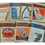 Collection of 1937 and 1938 "Cycling" magazines to incl 13x Vol. XCIII no. 2397 to 2418 and 7x