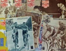 Collection of But et Club/ Le Miroir Des Sports magazines from 1951 to 1955 with emphasis on Tour De