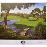 Baxter, Graeme signed 1997 Ryder Cup colour print -signed by the artist to the board being an artist