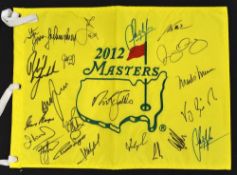 2013 U.S Masters Golf Championship signed pin flag - signed by the winner Adam Scott - 13 x 17.5"