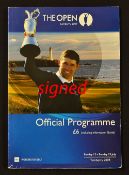 Tiger Woods signed 2009 Open Golf Championship programme - played at Turnberry and signed by Woods