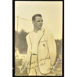 Scarce1910 Beals C. Wright (USA) signed tennis photograph postcard - signed to the front and dated