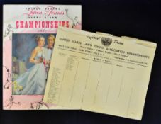 1947 US Lawn Tennis Championship signed programme - signed by the 1946 defending singles champion