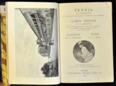 Fine Badminton Library Tennis book -titled "Tennis, Lawn Tennis, Rackets And Fives" by J.M