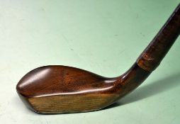 Tom Morris longnose c.1885 beechwood putter also showing the maker's mark to the shaft in all fine