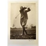 Beldham George - Harry Vardon signed photogravure by George Beldam and published by the Swan